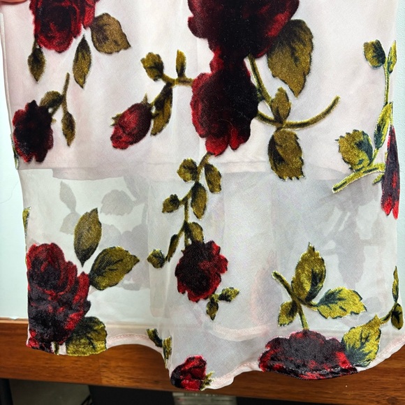 Rare London Pink Rose Devore Lace-Up Midi Dress Formal Wedding Prom Party Sz 2 - Picture 7 of 11